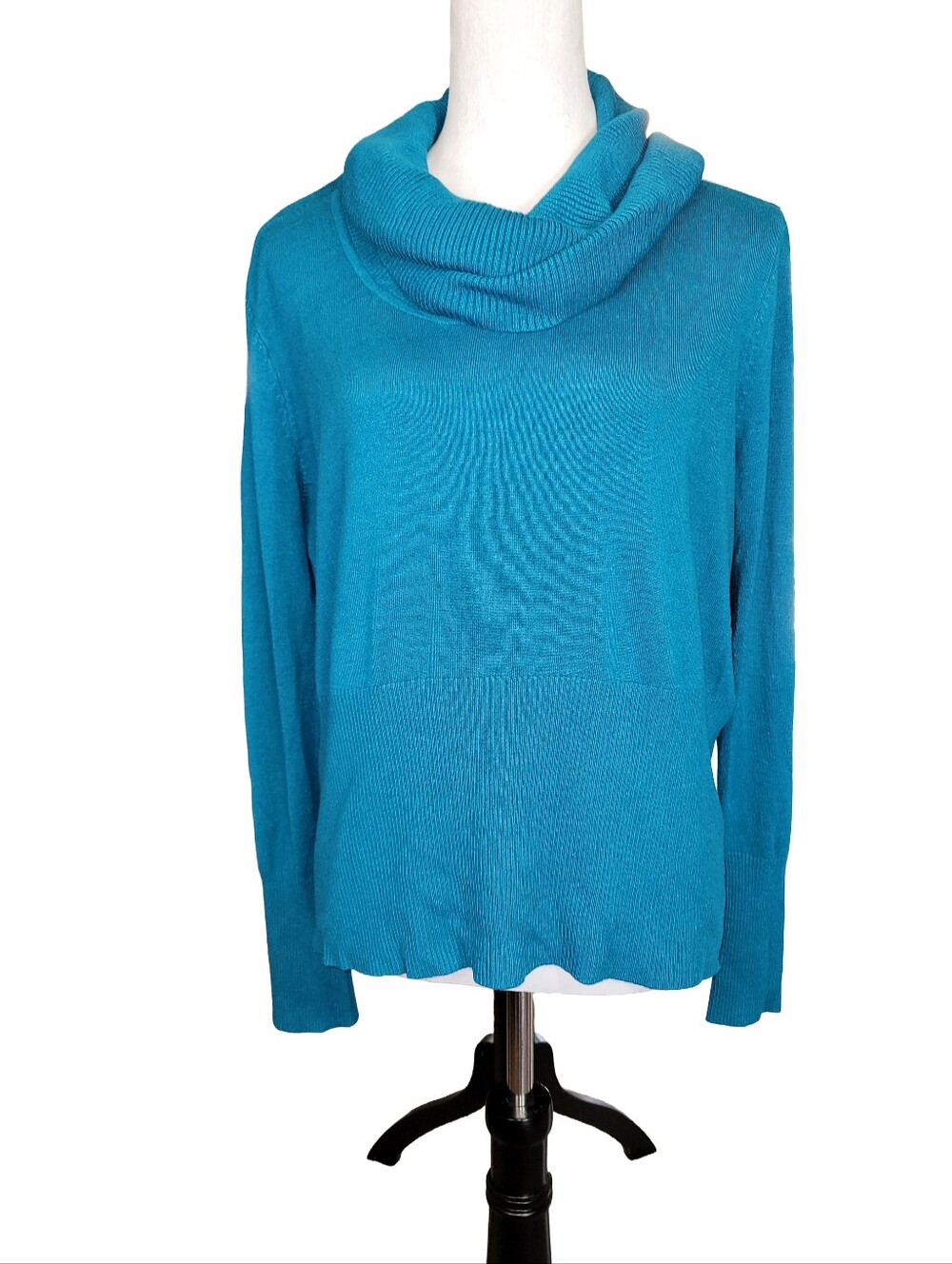 Apt 9 Long Sleeve Teal Cowl Neck Knit Sweater Size XL